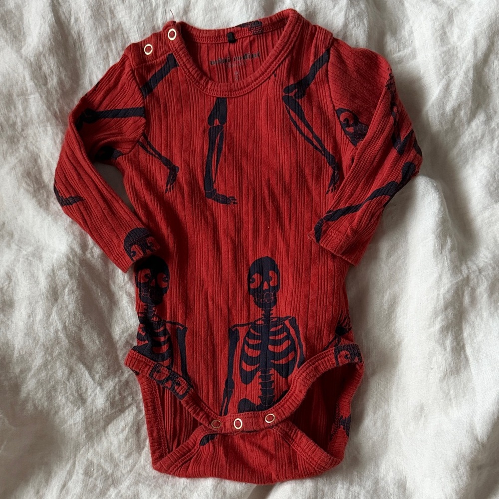 Mini Rodini skeleton onesie